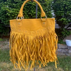 Yellow  BoHo fringe bag
